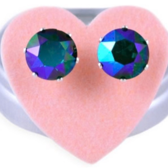 Jo-Jo Jewelry - MARDI GRAS CRYSTAL BLING EARRINGS